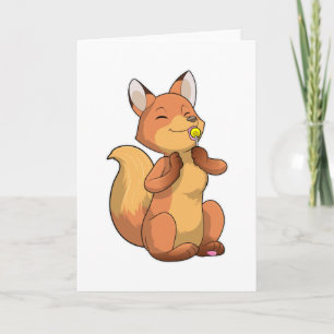 Fox with Lollipop Card