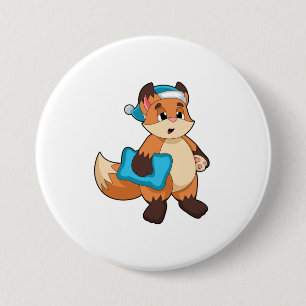 Fox with Nightcap 7.5 Cm Round Badge