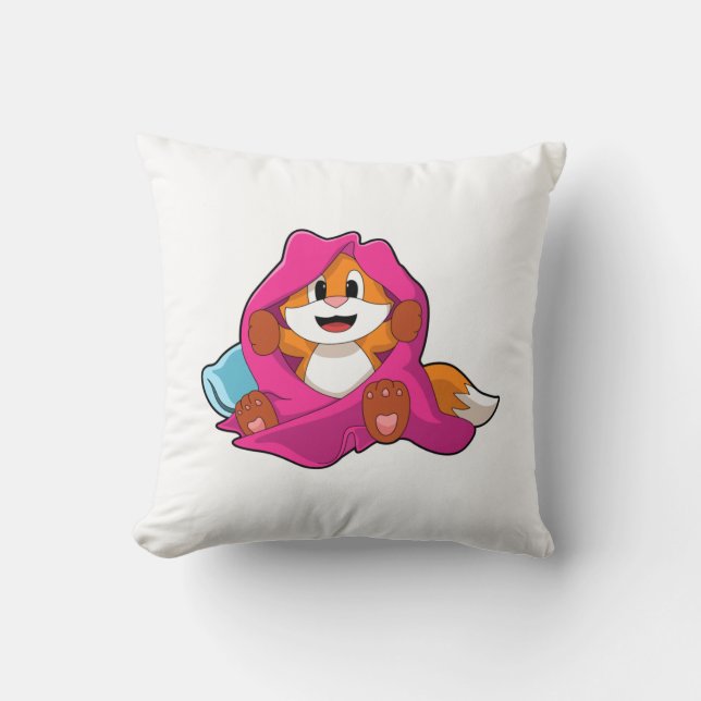 Fox with Pillow and Blanket (Front)