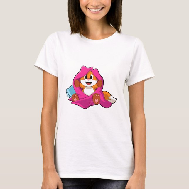 Fox with Pillow and Blanket T-Shirt (Front)