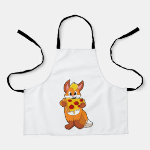 Fox with Pizza Apron