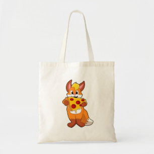 Fox with Pizza Tote Bag