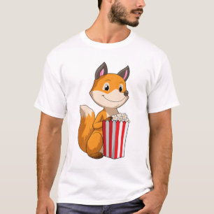 Fox with Popcorn T-Shirt