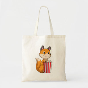 Fox with Popcorn Tote Bag