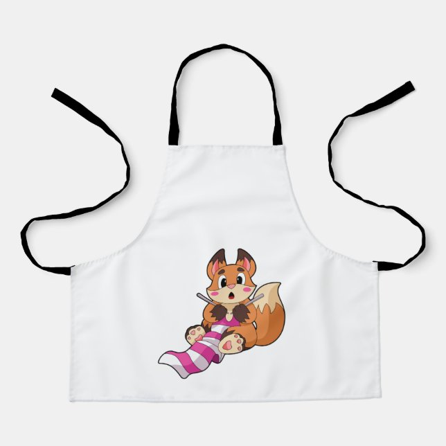 Fox with Scarf Apron (Front)