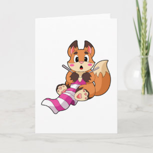 Fox with Scarf Card