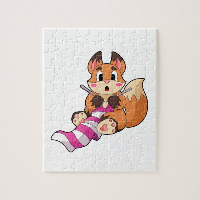 Fox with Scarf Jigsaw Puzzle (Vertical)
