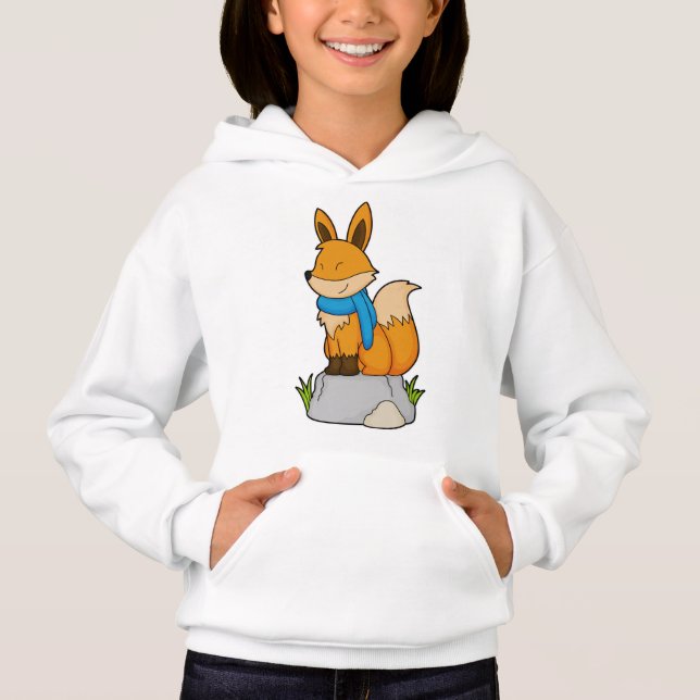Fox with Scarf on Rock (Front)
