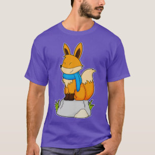Fox with Scarf on Rock T-Shirt