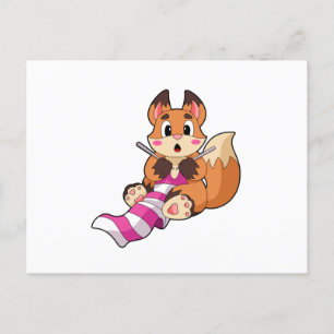 Fox with Scarf Postcard