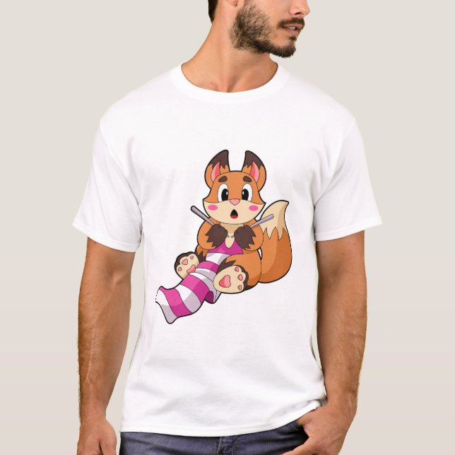 Fox with Scarf T-Shirt (Front)