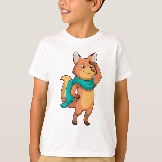 Fox with Scarf T-Shirt (Front)