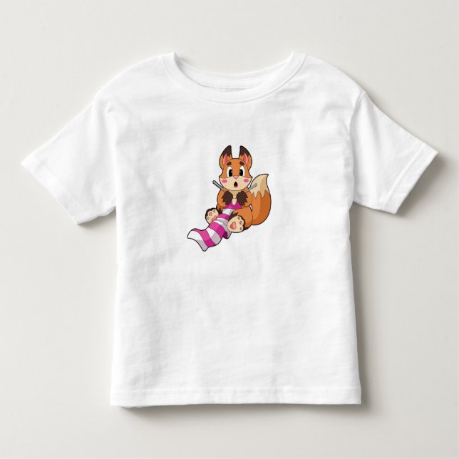 Fox with Scarf Toddler T-Shirt (Front)