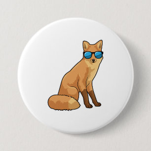 Fox with Sunglasses 7.5 Cm Round Badge