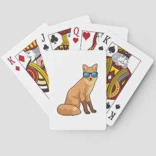 Fox with Sunglasses Playing Cards