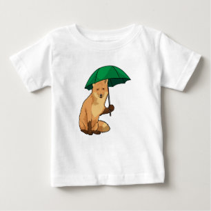 Fox with Umbrella Baby T-Shirt