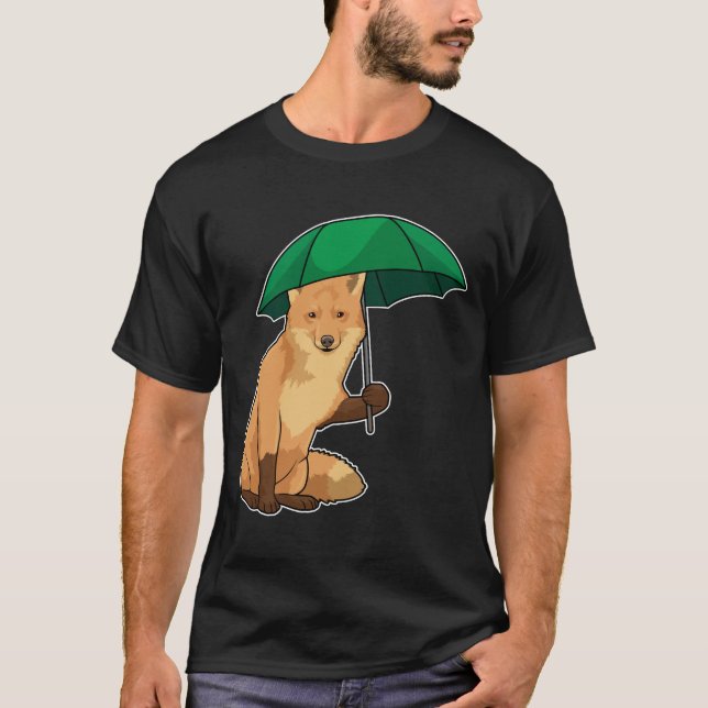 Fox with Umbrella T-Shirt (Front)
