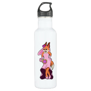 Fox with Wedding dress & Bunch of Flower 710 Ml Water Bottle