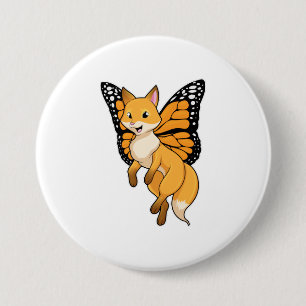 Fox with Wing 7.5 Cm Round Badge