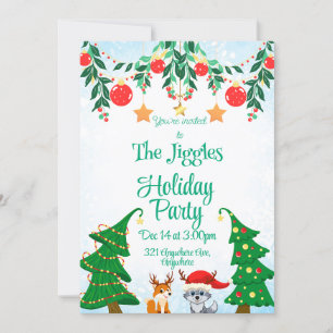 Fox & Wolf Christmas Invitation