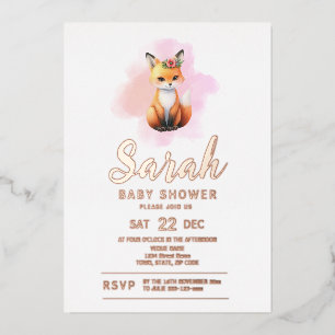 Fox woodland animal Baby Shower