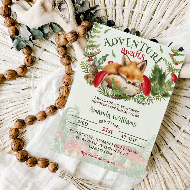 Fox Woodland Baby Shower Invitation (Creator Uploaded)