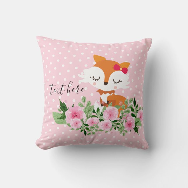 fox woodland, cute cushion (Front)