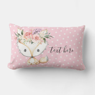 fox woodland, cute lumbar cushion