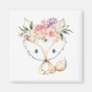 fox woodland, cute magnet