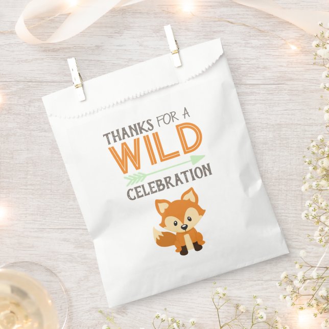 Fox Woodland Forest Party Thank You Favour Bags (Clipped)