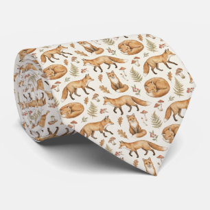Fox Woodland Pattern Tie
