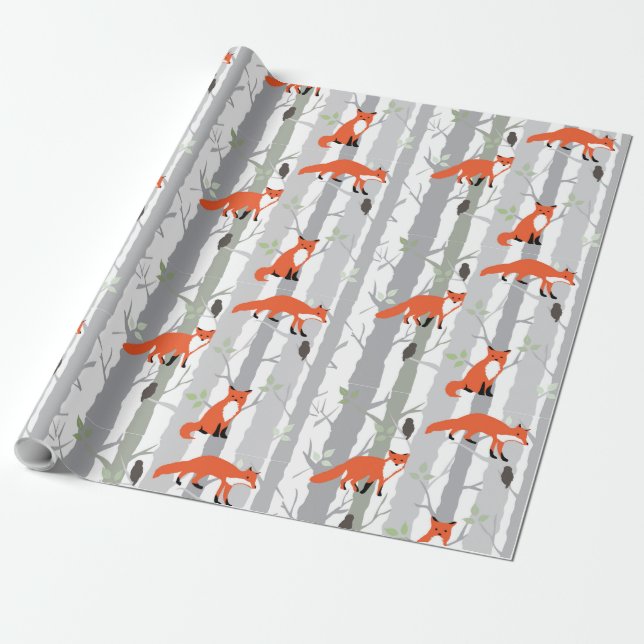 Fox Wrapping Paper. Wrapping Paper (Unrolled)