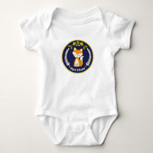 Fox Wreath Personalised Baby Boy Bodysuit