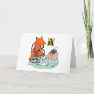 Fox Writes a Letter by Rosalinde Bonnet Thank You Card