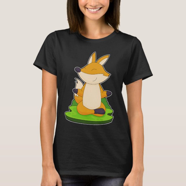Fox Yoga Meditation Gymnastics T-Shirt (Front)