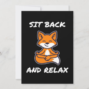 Fox Yoga Sit Back And Relax Invitation