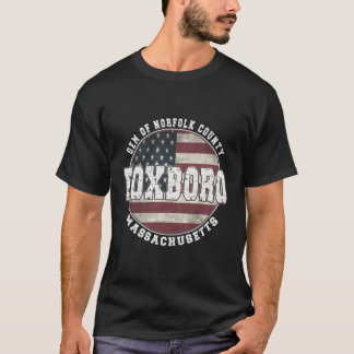 Foxboro Massachusetts American Flag T-Shirt