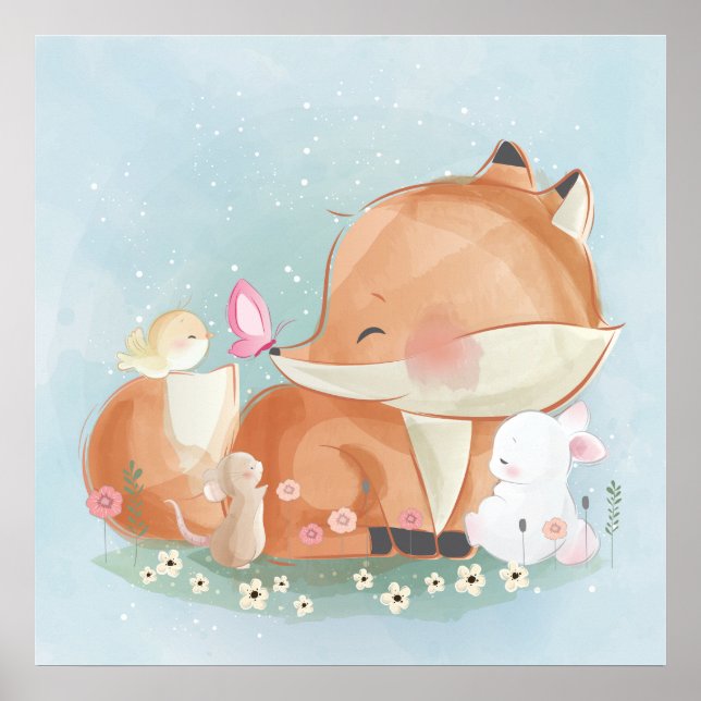 Foxe and a bunny poster (Front)