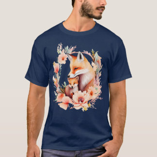 Foxes and flowers T-Shirt