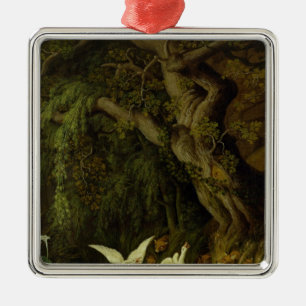 Foxes and Geese Metal Ornament