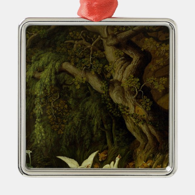 Foxes and Geese Metal Ornament (Front)