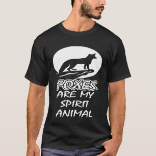 Foxes Are My Spirit Animal Cute Cool Birthday Chri T-Shirt