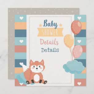 Foxes Baby Shower Invitation