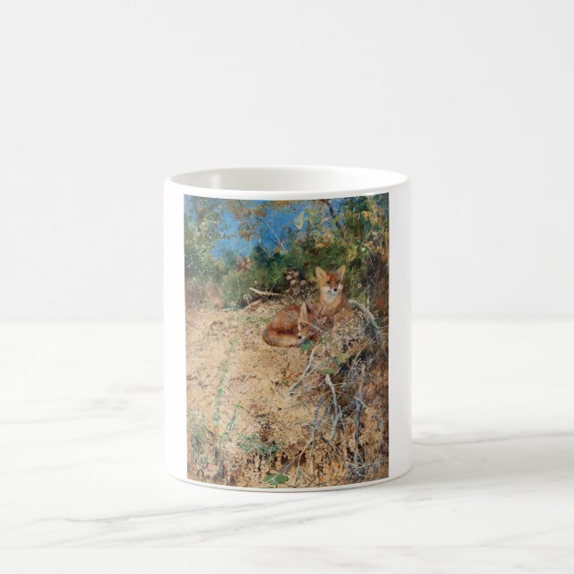 Foxes, Bruno Liljefors Coffee Mug (Center)