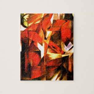 Foxes by Franz Marc Fine Art Jigsaw Puzzle
