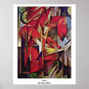 Foxes By Franz Marc Poster