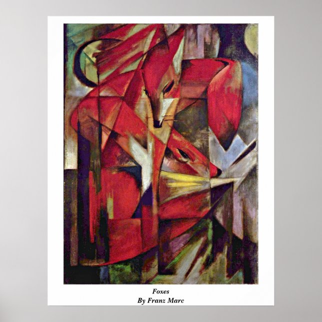 Foxes By Franz Marc Poster (Front)