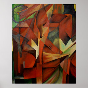 Foxes -  Homage to Franz Marc (1913) Poster