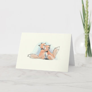 Foxes in Love: With Much Affection Card