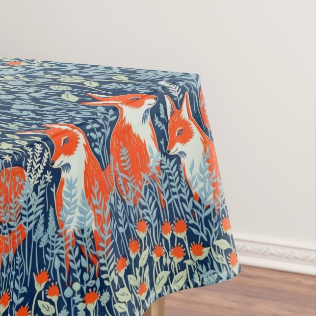 Foxes in the Meadow Tablecloth (In Situ)